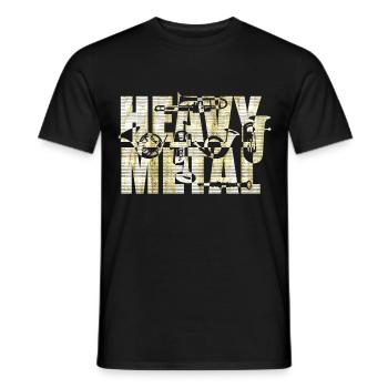 Brass band, marching band, trumpet - Men's T-Shirt - black - Front - AI Model Male 178 light (178cm)