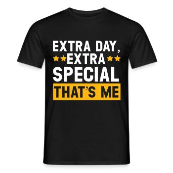 Happy Birthday Schaltjahr 29. Februar Schalttag - Männer T-Shirt - Schwarz - Vorne - AI Model Male 178 light (178cm)