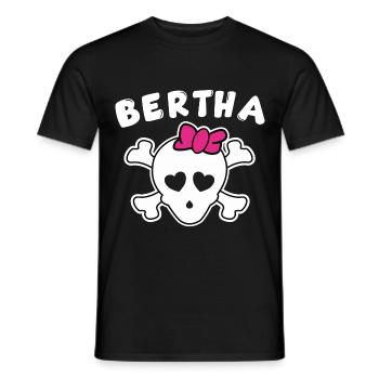 Pirate Bertha Design for Girls and Women - Men's T-Shirt - black - Front - AI Model Male 178 light (178cm)