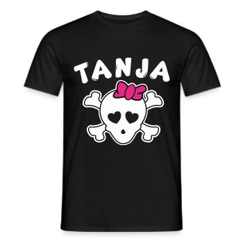 Pirate Tanja Design pour les filles et les femmes - T-shirt homme - noir - Devant - AI Model Male 178 light (178cm)