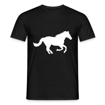 horse - Men's T-Shirt - black - Front - AI Model Male 178 light (178cm)