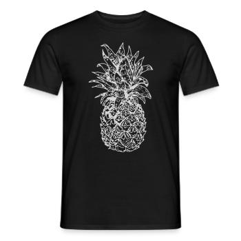 pineapple - Men's T-Shirt - black - Front - AI Model Male 178 light (178cm)