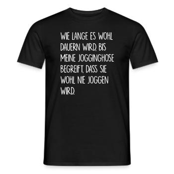 Jogginghose - lustige Sprüche Geschenk - Männer T-Shirt - Schwarz - Vorne - AI Model Male 178 light (178cm)