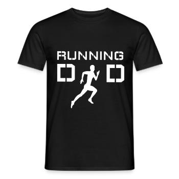 Running papa sport sprint cadeau en cours d'exécution - T-shirt homme - noir - Devant - AI Model Male 178 light (178cm)