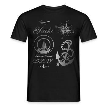 sailing ships - Men's T-Shirt - black - Front - AI Model Male 178 light (178cm)