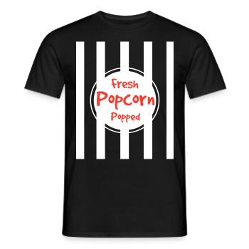 Popcorn Popcorn Costume Cinéma Tv Series Cadeau - T-shirt homme - noir - Devant - AI Model Male 178 light (178cm)