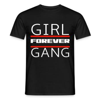 Équipe gangs fille pour toujours - T-shirt homme - noir - Devant - AI Model Male 178 light (178cm)