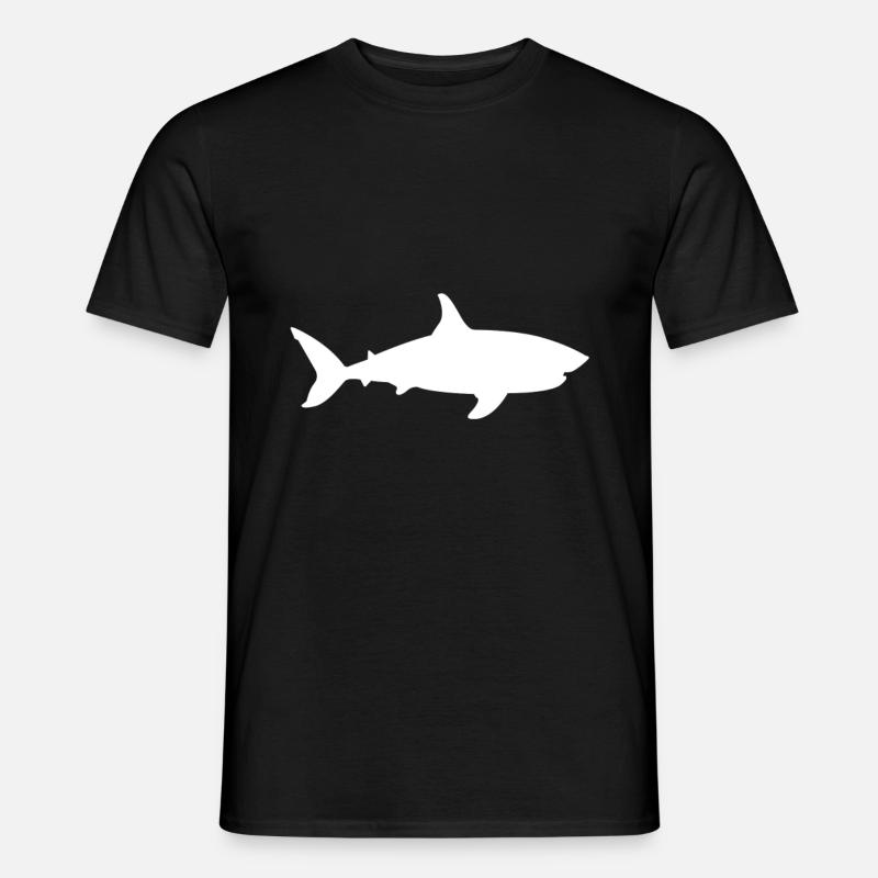 Haifisch - Männer T-Shirt - Schwarz