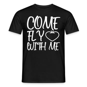 plane - Men's T-Shirt - black - Front - AI Model Male 178 light (178cm)