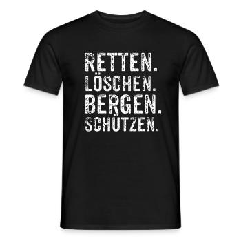 Feuerwehrmann Feuerwehr Löschen Feuer - Männer T-Shirt - Schwarz - Vorne - AI Model Male 178 light (178cm)
