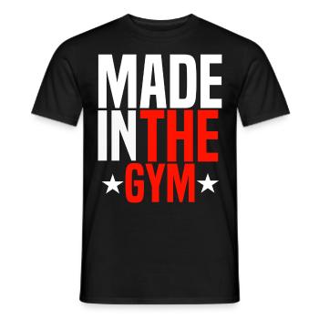 salle de gymnastique - T-shirt homme - noir - Devant - AI Model Male 178 light (178cm)
