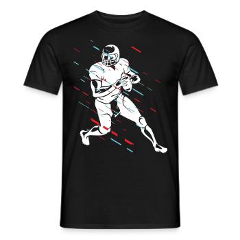 American football - Männer T-Shirt - Schwarz - Vorne - AI Model Male 178 light (178cm)