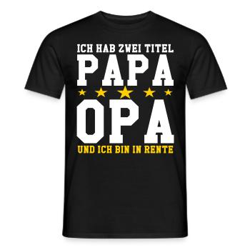 Papa retraite pensionné retraite pensionné retraite - T-shirt homme - noir - Devant - AI Model Male 178 light (178cm)