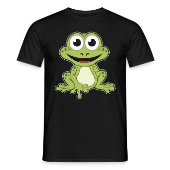 Frog quark animal wildlife nature forest frogs - Men's T-Shirt - black - Front - AI Model Male 178 light (178cm)