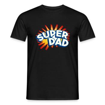 Vater und Sohn Bester Papa Super Dad Vaterschaft - Männer T-Shirt - Schwarz - Vorne - AI Model Male 178 light (178cm)