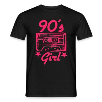 90s 90s Girl Retro 90s party - T-shirt homme - noir - Devant - AI Model Male 178 light (178cm)