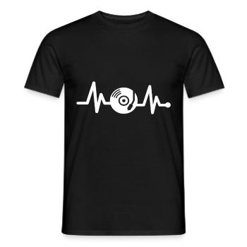 Dj Dj Ausrüstung Vinyl Dj Zubehör - Männer T-Shirt - Schwarz - Vorne - AI Model Male 178 light (178cm)