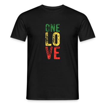 reagge - Men's T-Shirt - black - Front - AI Model Male 178 light (178cm)
