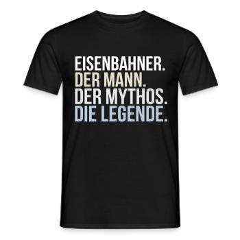 Eisenbahner - Männer T-Shirt - Schwarz - Vorne - AI Model Male 178 light (178cm)
