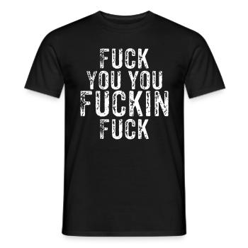Va te faire foutre - T-shirt homme - noir - Devant - AI Model Male 178 light (178cm)
