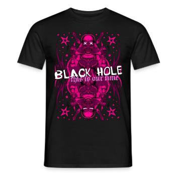 Black hole - this is our time - Männer T-Shirt - Schwarz - Vorne - AI Model Male 178 light (178cm)