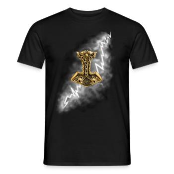 Thor's Hammer - Men's T-Shirt - black - Front - AI Model Male 178 light (178cm)