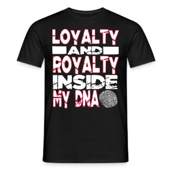 La loyauté et la royauté à l'intérieur de mon ADN Hip Hop Rap - T-shirt homme - noir - Devant - AI Model Male 178 light (178cm)