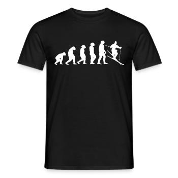 Ski Ski Ski Evolution Ski ski skieurs lunettes de ski - T-shirt homme - noir - Devant - AI Model Male 178 light (178cm)