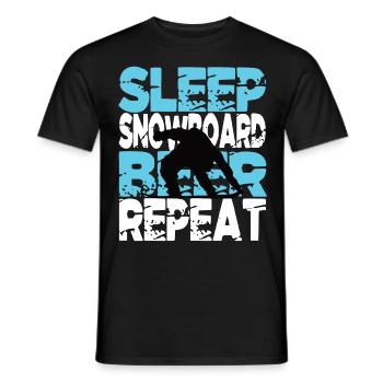 Snowboard Snowboarder Wintersport Snowboard - Männer T-Shirt - Schwarz - Vorne - AI Model Male 178 light (178cm)