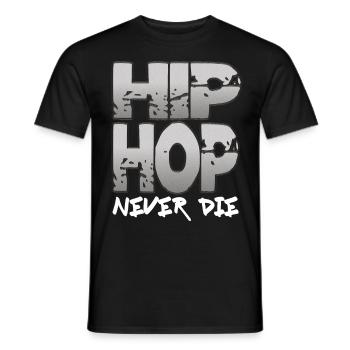 Hip Hop - Männer T-Shirt - Schwarz - Vorne - AI Model Male 178 light (178cm)
