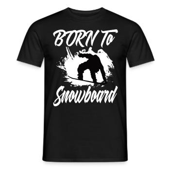 Snowboard Born to Snowboard Snowboarding Snowboard - Men's T-Shirt - black - Front - AI Model Male 178 light (178cm)
