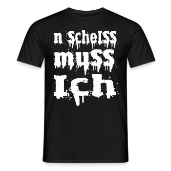 n scheiss muss ich - Männer T-Shirt - Schwarz - Vorne - AI Model Male 178 light (178cm)
