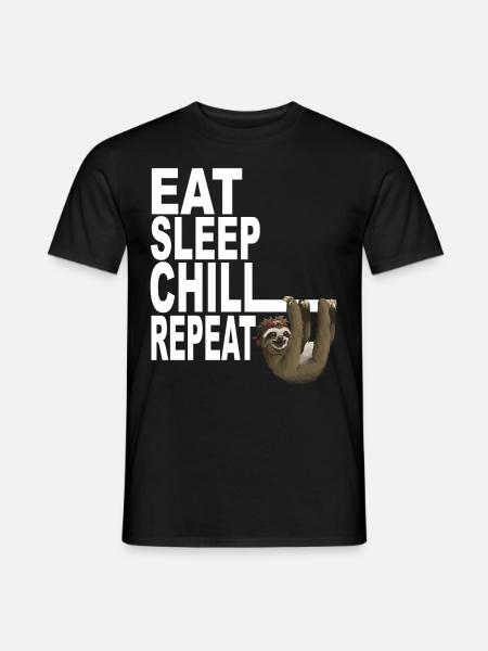 Faultier - Männer T-Shirt - Schwarz
