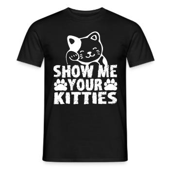 Chat amoureux des chats chat amoureux des chats minou - T-shirt homme - noir - Devant - AI Model Male 178 light (178cm)