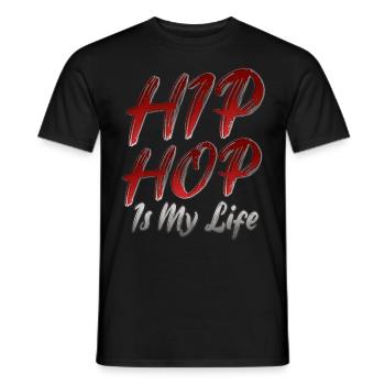hip hop - Men's T-Shirt - black - Front - AI Model Male 178 light (178cm)