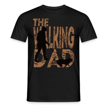 dogs Papa - Men's T-Shirt - black - Front - AI Model Male 178 light (178cm)