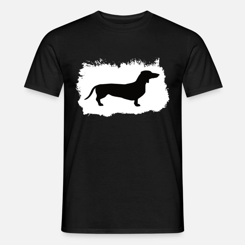 Dackel - Männer T-Shirt - Schwarz