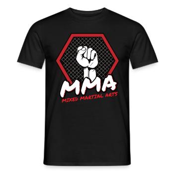MMA - Männer T-Shirt - Schwarz - Vorne - AI Model Male 178 light (178cm)