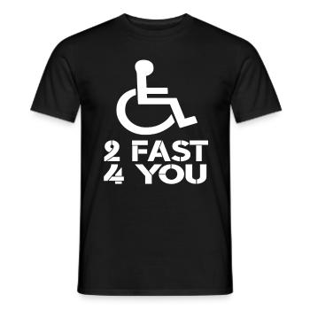Rollstuhl Rollstuhlfahrer Behinderte Rollstühle - Männer T-Shirt - Schwarz - Vorne - AI Model Male 178 light (178cm)