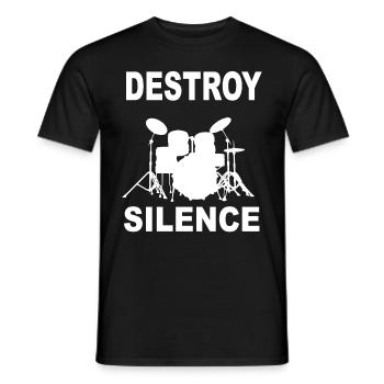 Drums drummer musical instrument band - Men's T-Shirt - black - Front - AI Model Male 178 light (178cm)