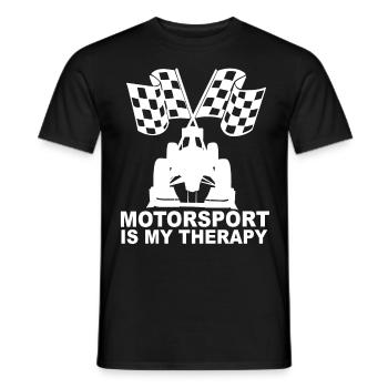 Course de voiture de sport automobile course drapeau course de voiture de sport - T-shirt homme - noir - Devant - AI Model Male 178 light (178cm)