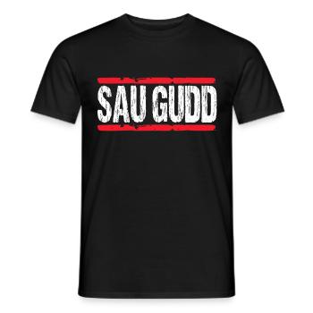 SauGudd Saarland Saarländer Saarländisch - Men's T-Shirt - black - Front - AI Model Male 178 light (178cm)