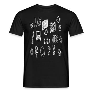 Cadeau de retour à l'école - T-shirt homme - noir - Devant - AI Model Male 178 light (178cm)