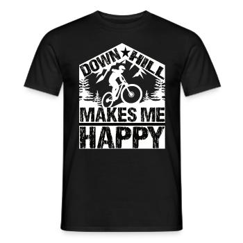 Downhill downhill mountain bike downhill bike - Men's T-Shirt - black - Front - AI Model Male 178 light (178cm)
