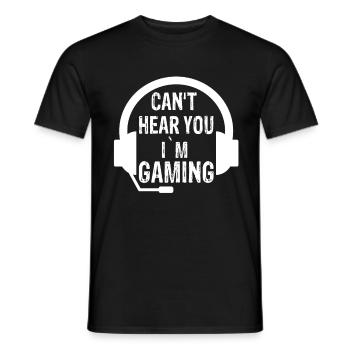 Gamer Geschenk - Männer T-Shirt - Schwarz - Vorne - AI Model Male 178 light (178cm)