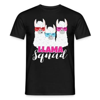 Lama Lama Squad Lama et Alpacas Alpaca - T-shirt homme - noir - Devant - AI Model Male 178 light (178cm)