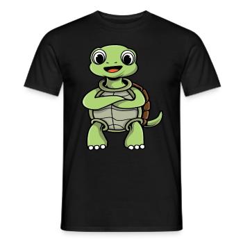 turtle - Men's T-Shirt - black - Front - AI Model Male 178 light (178cm)
