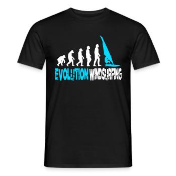 Windsurfen Evolution - Männer T-Shirt - Schwarz - Vorne - AI Model Male 178 light (178cm)