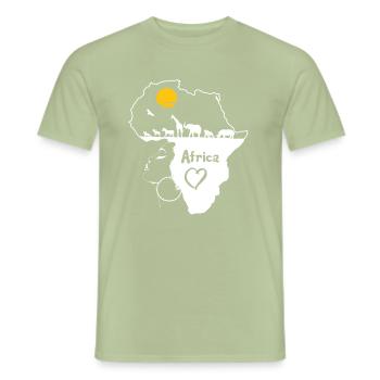 Africa - Men's T-Shirt - sage - Front - AI Model Male 178 light (178cm)