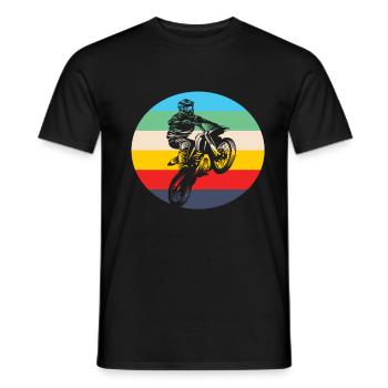 Motocross Motocross Motorrad Motocross Bekleidung - Männer T-Shirt - Schwarz - Vorne - AI Model Male 178 light (178cm)